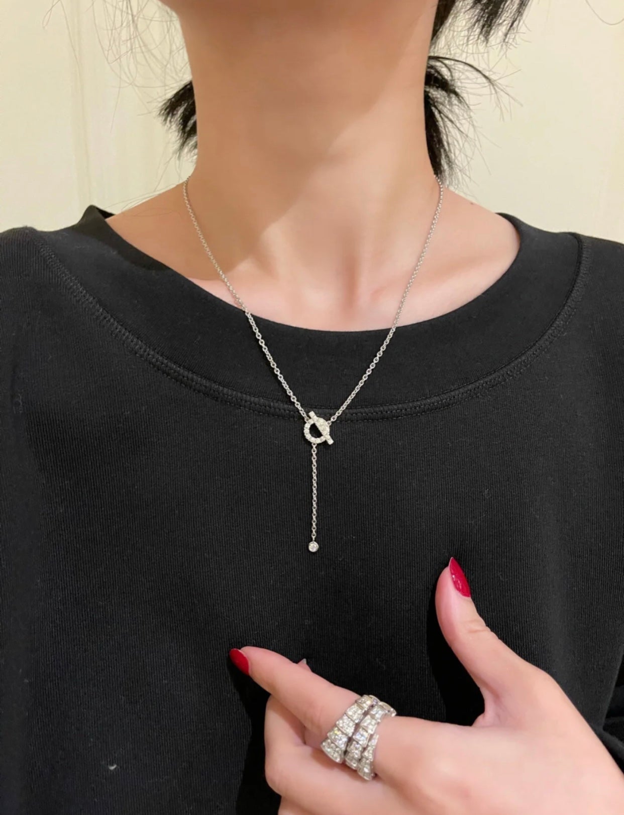 Mysitc FINESSE シルバー ダイヤモンド ネックレス