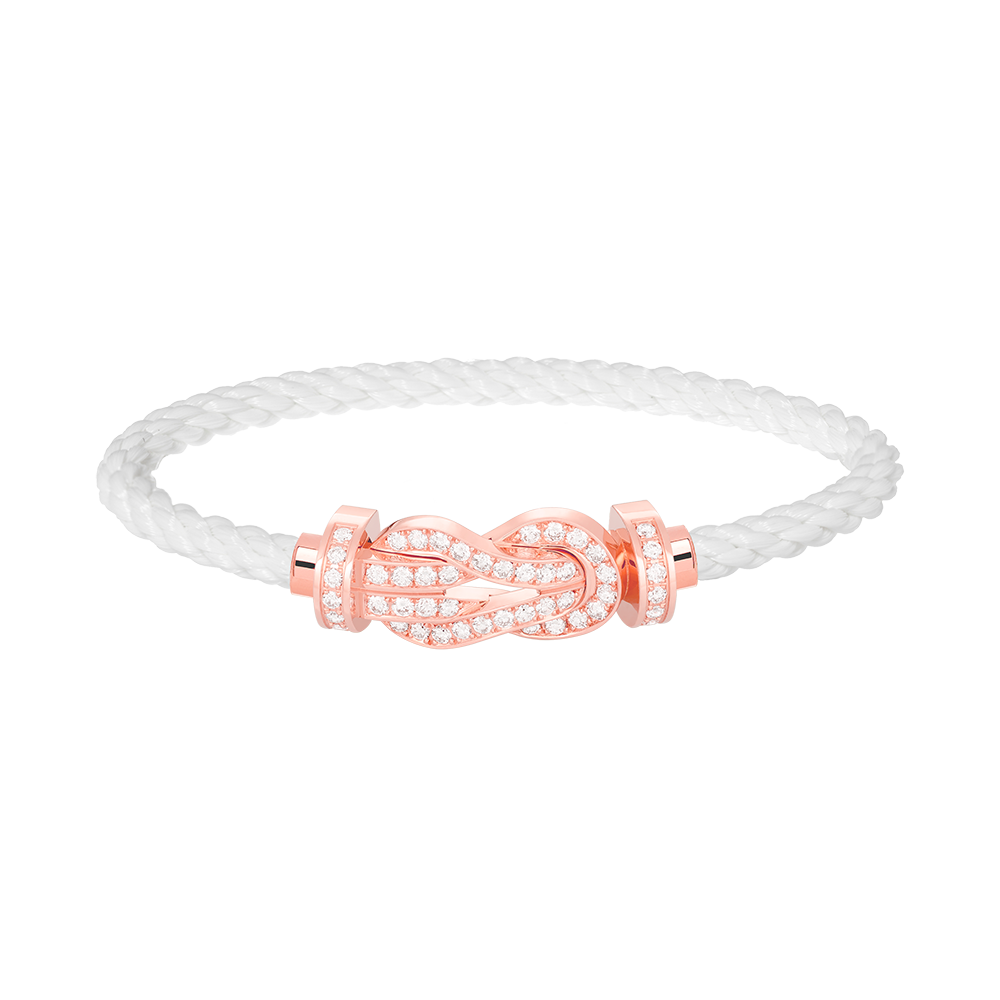 Mystic CHANCE LARGE 8 FIGURE BUCKLE FULL DIAMOND BRACELET ROSE GOLD