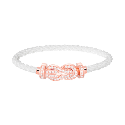 Mystic CHANCE LARGE 8 FIGURE BUCKLE FULL DIAMOND BRACELET ROSE GOLD