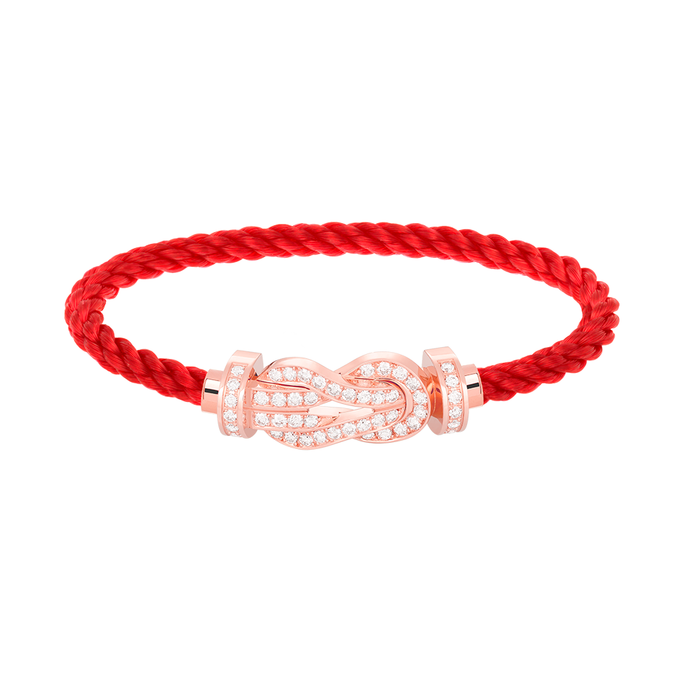 Mystic CHANCE LARGE 8 FIGURE BUCKLE FULL DIAMOND BRACELET ROSE GOLD