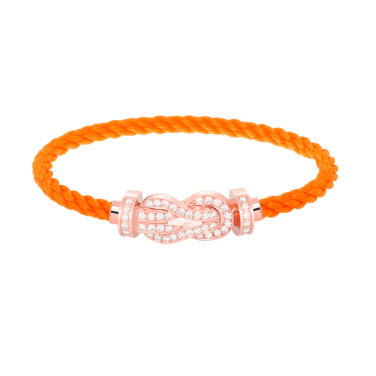Mystic CHANCE LARGE 8 FIGURE BUCKLE FULL DIAMOND BRACELET ROSE GOLD