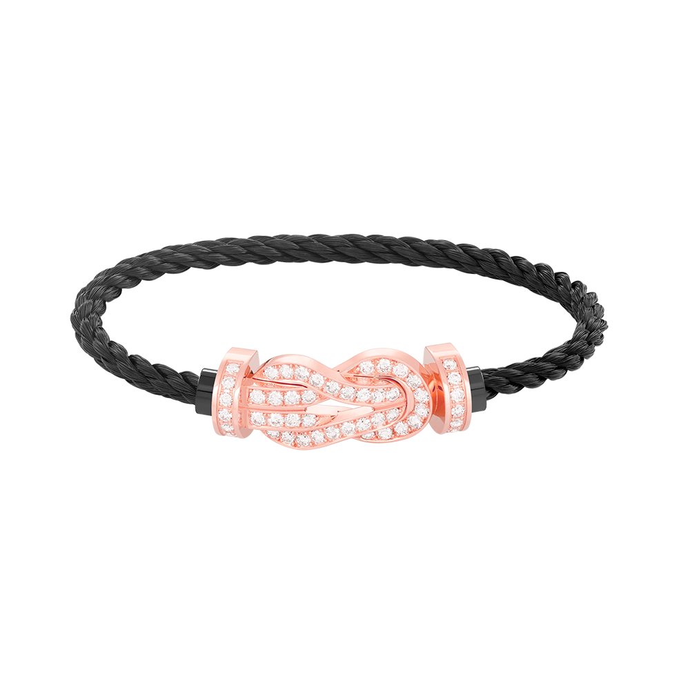 Mystic CHANCE LARGE 8 FIGURE BUCKLE FULL DIAMOND BRACELET ROSE GOLD