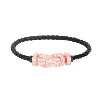 Mystic CHANCE LARGE 8 FIGURE BUCKLE FULL DIAMOND BRACELET ROSE GOLD