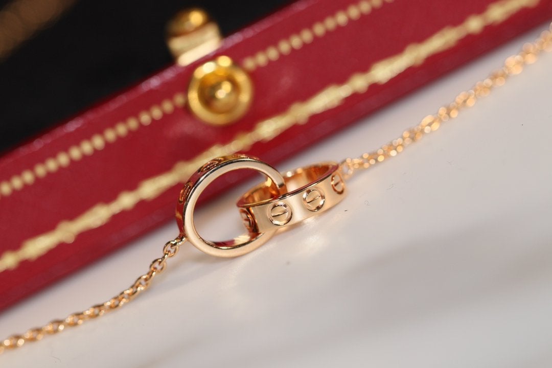Mysitc LOVE NECKLACE PINK GOLD AND SILVER