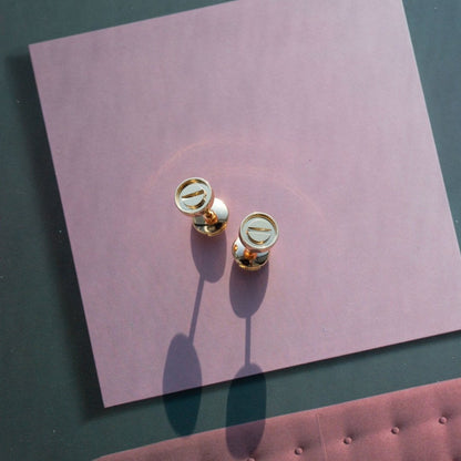 Mysitc LOVE EARRINGS PINK GOLD 10MM