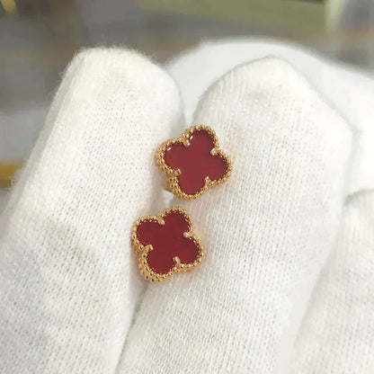 Mysitc CLOVER MINI 9.5MM CARNELIAN EARRINGS