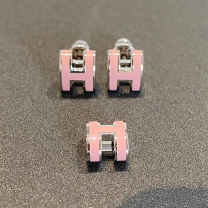 Mysitc MINI POP H SILVER EARRINGS PINK