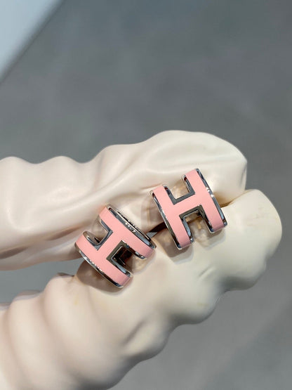 Mysitc MINI POP H SILVER EARRINGS PINK