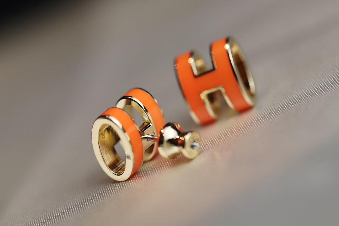 Mysitc MINI POP H EARRINGS ORANGE