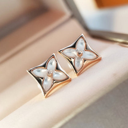 Mysitc STAR MOP PINK GOLD EARRINGS