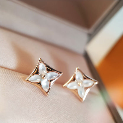 Mysitc STAR MOP PINK GOLD EARRINGS
