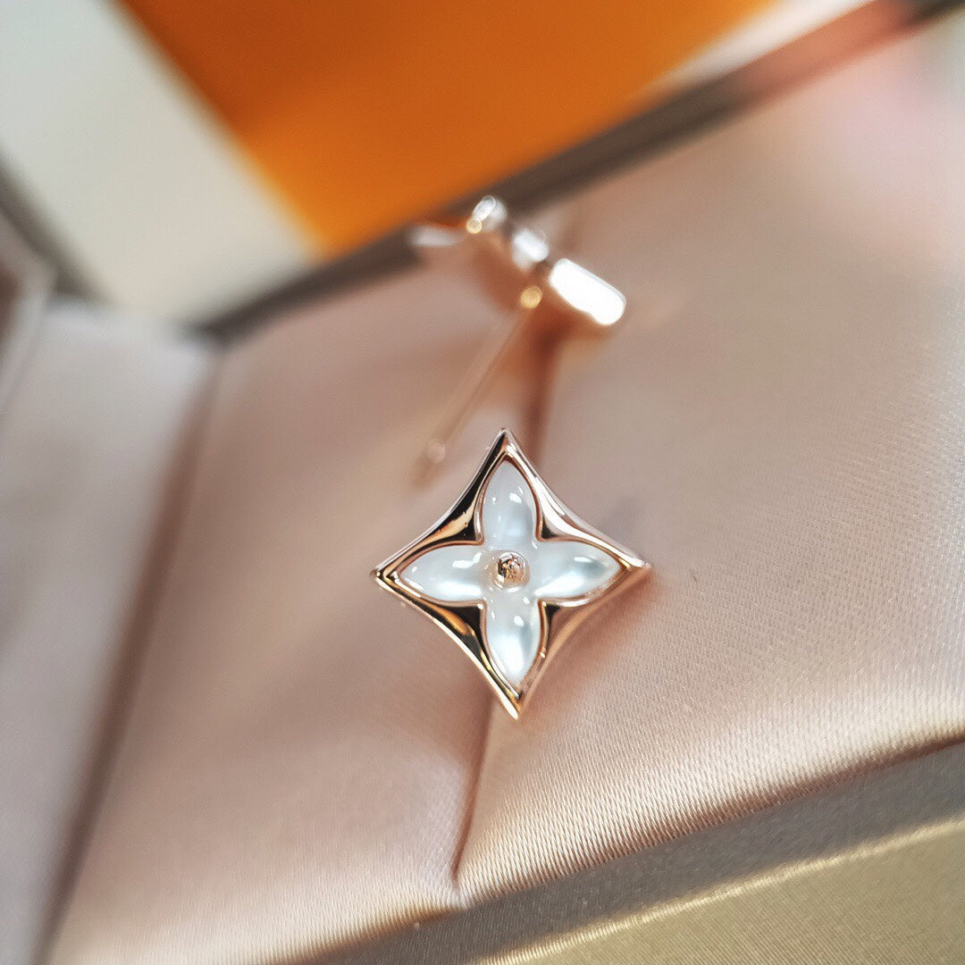 Mysitc STAR MOP PINK GOLD EARRINGS