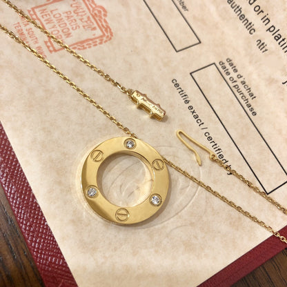 Mysitc LOVE NECKLACE 16MM 3 DIAMONDS
