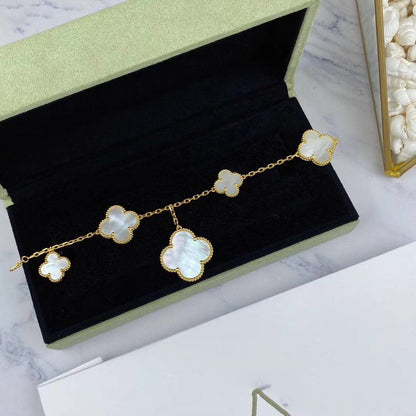 Mysitc MAGIC CLOVER MOP GOLD BRACELET 5 MOTIFS