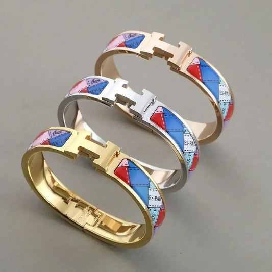 Mysitc H BRACELET DOTTED BORDER 12MM