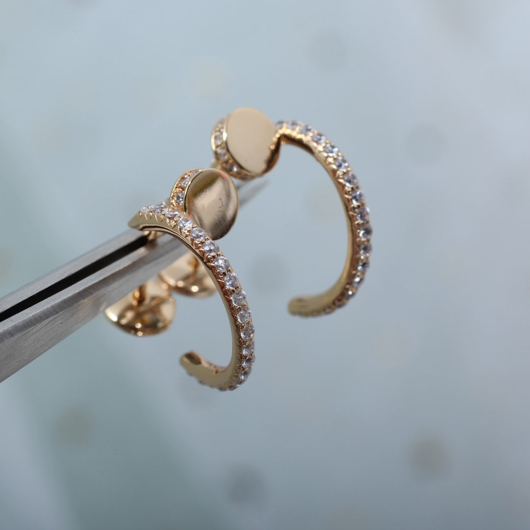 Mysitc JUSTE EARRINGS 12.75MM PINK GOLD DIAMOND