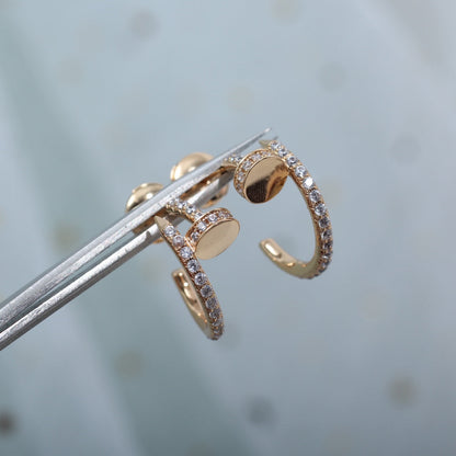 Mysitc JUSTE EARRINGS 12.75MM PINK GOLD DIAMOND