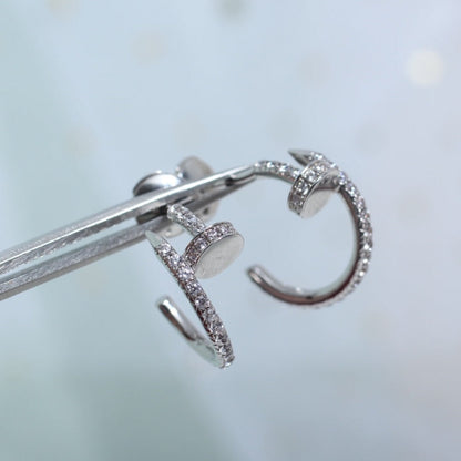 Mysitc JUSTE EARRINGS 12.75MM SILVER DIAMOND