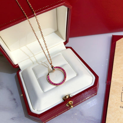 Mysitc JUSTE NECKLACE GOLD RED DIAMONDS