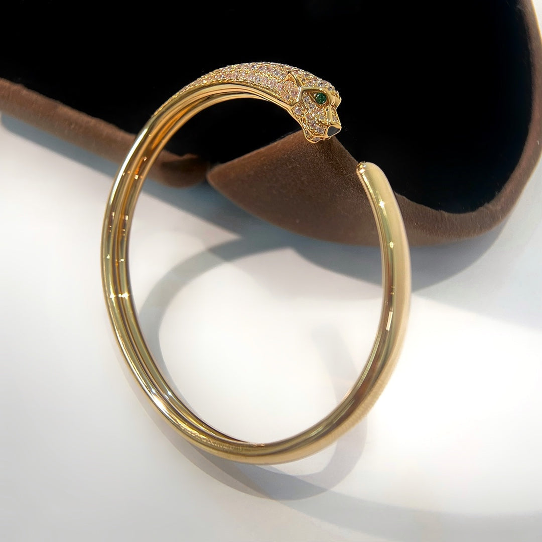 Mysitc PANTHERE GOLD DIAMOND OPEN BRACELET