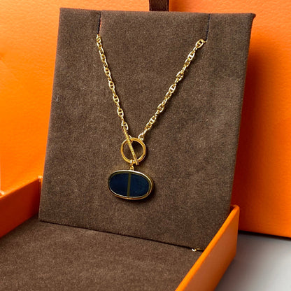 Mysitc CHAINE VERSO BLACK CERAMIC NECKLACE