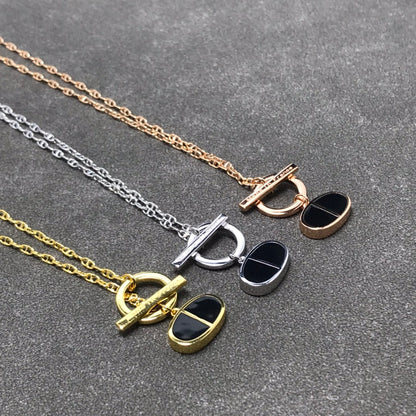 Mysitc CHAINE VERSO BLACK CERAMIC  NECKLACE