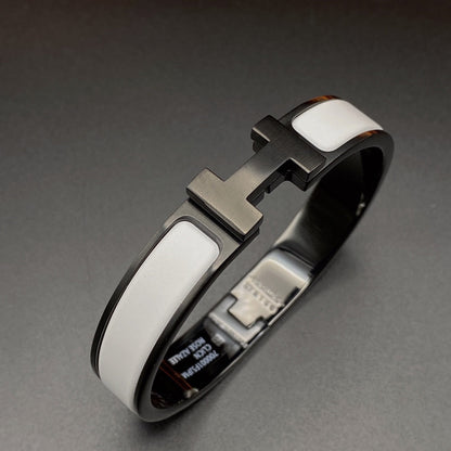 Mysitc H BRACELET 12MM BLACK WHITE CERAMIC