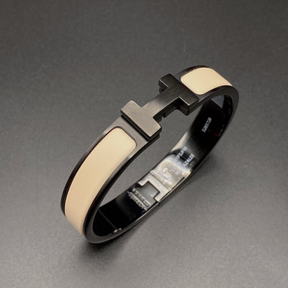 Mysitc H BRACELET 12MM BLACK BEIGE CERAMIC