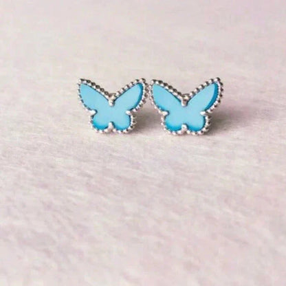 Mysitc BUTTERFLY TURQUOISE EARRINGS SILVER