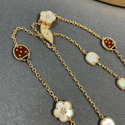 Mystic LUCKY SPRING 15モチーフ ゴールドネックレス