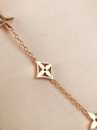 Mysitc STAR AND SUN 7 MOTIFS GOLD BRACELET