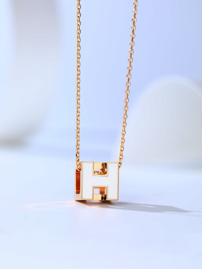 Mysitc H CAGE PINK GOLD NECKLACE