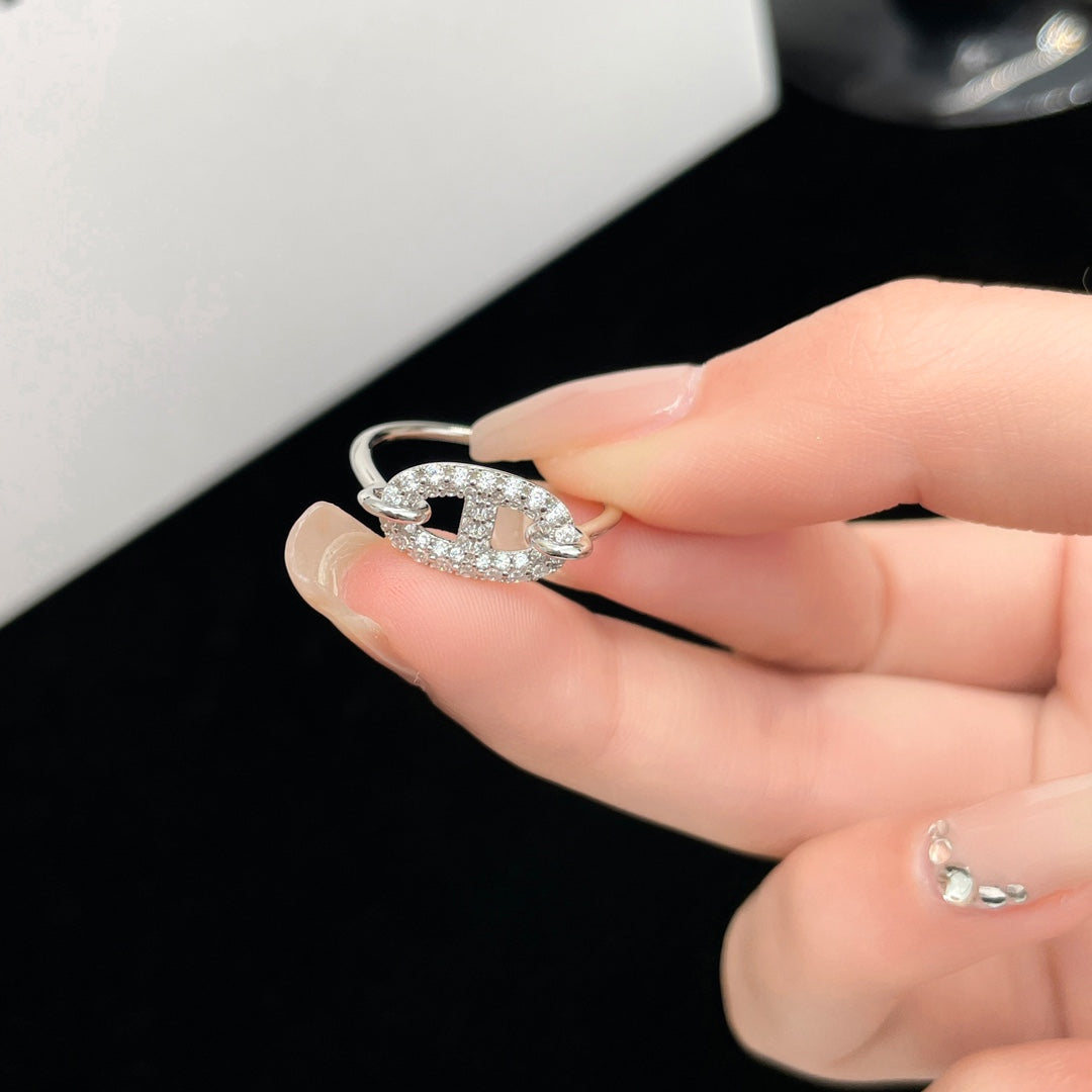 Mysitc RONDE SMALL SILVER DIAMOND RING