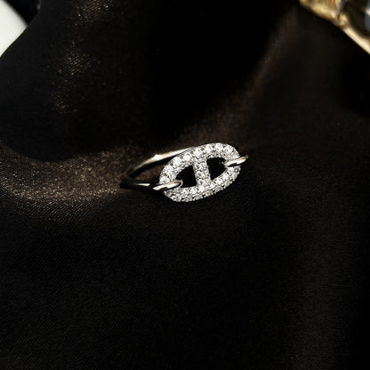 Mysitc RONDE SMALL SILVER DIAMOND RING