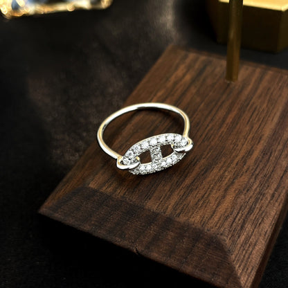 Mysitc RONDE SMALL SILVER DIAMOND RING