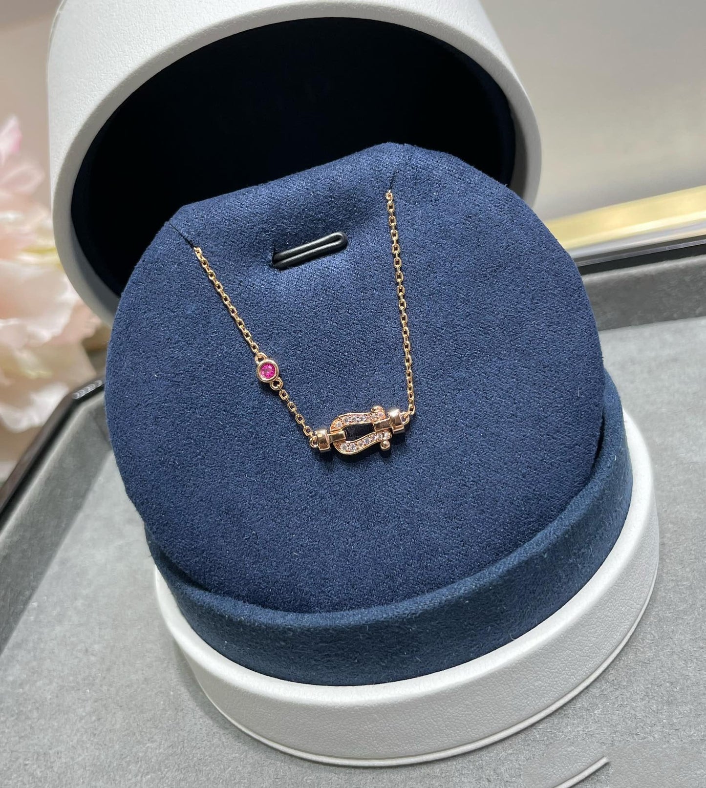 Mysitc FORCE 10 DIAMOND CHAIN LINK PINK GOLD BRACELET