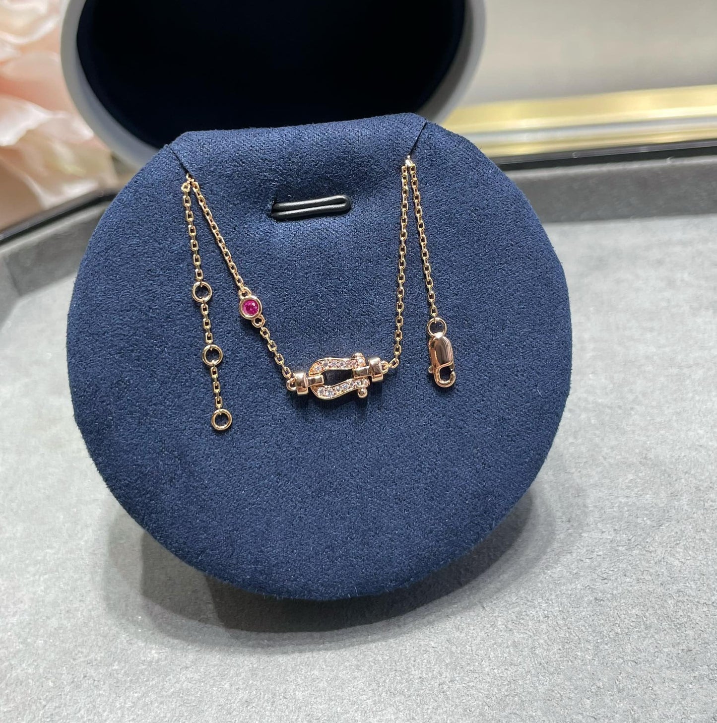 Mysitc FORCE 10 DIAMOND CHAIN LINK PINK GOLD BRACELET