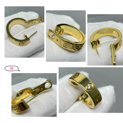 Mysitc LOVE 5.5MM 1 DIAMOND EARRINGS