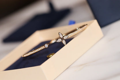 Mysitc IDYLLE GOLD OPEN BRACELET DIAMOND PAVED