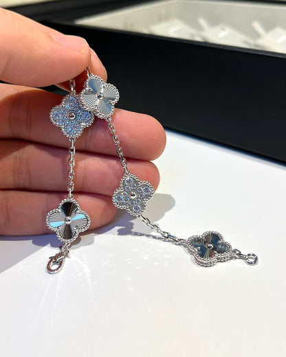 [Mystic] 新 クローバー5 モチーフ レーザー ブレスレット コレクション