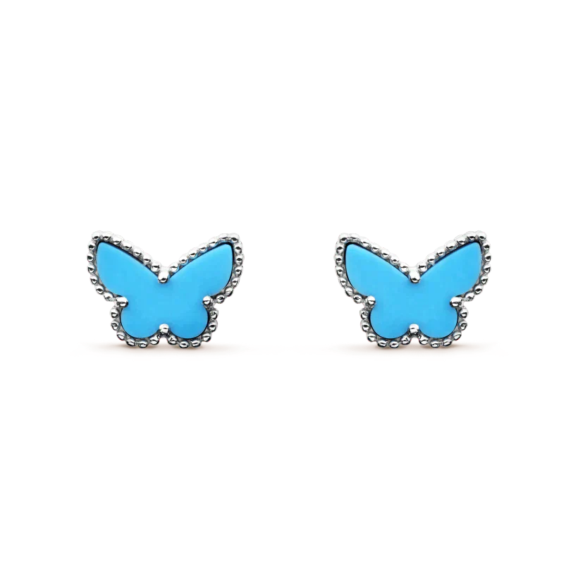 Mysitc BUTTERFLY TURQUOISE EARRINGS SILVER