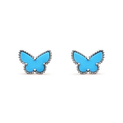 Mysitc BUTTERFLY TURQUOISE EARRINGS SILVER