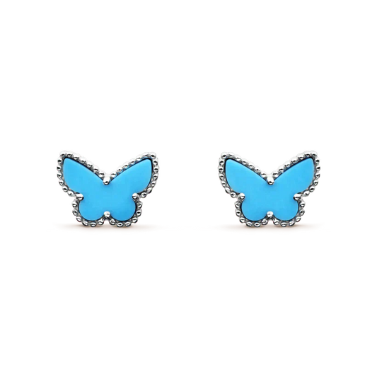 Mysitc BUTTERFLY TURQUOISE EARRINGS SILVER
