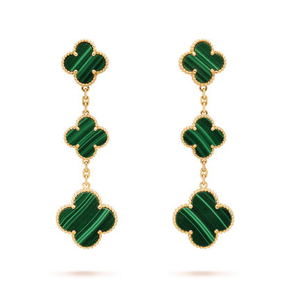 Mysitc CLOVER MALACHITE 3 MOTIFS GOLD