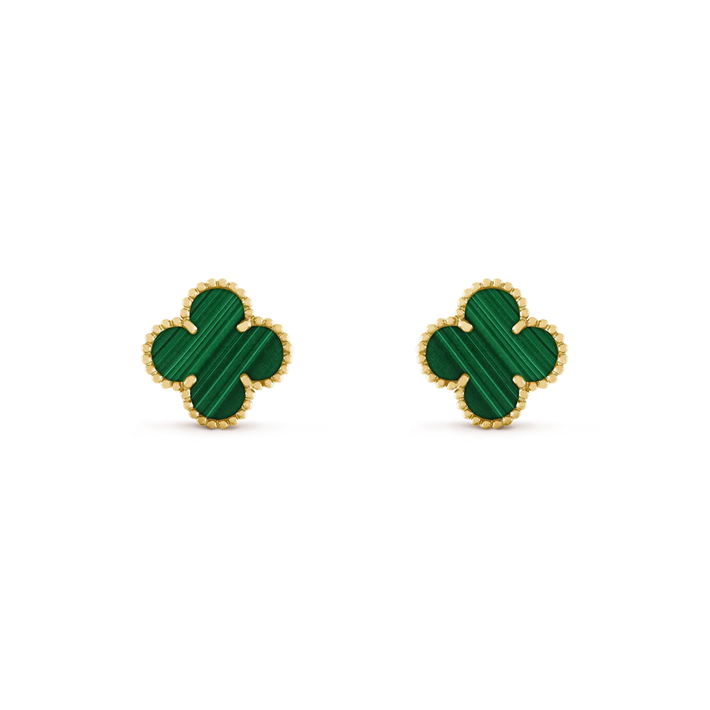 Mysitc CLOVER MEDIUM 1 MOTIFS MALACHITE  EARRINGS