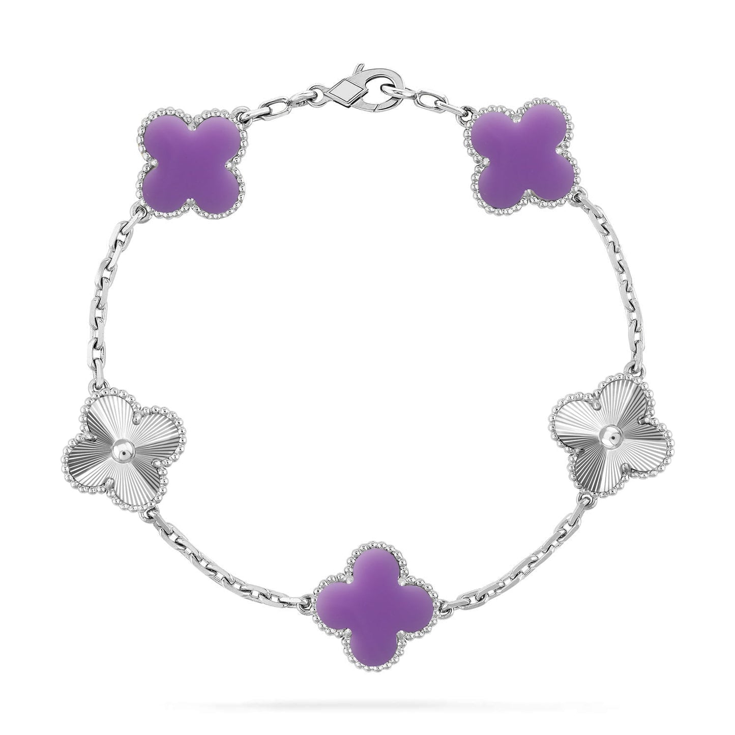 [Mysitc ]New CLOVER 5 MOTIF LIGHT PURPLE BRACELET COLLECTION