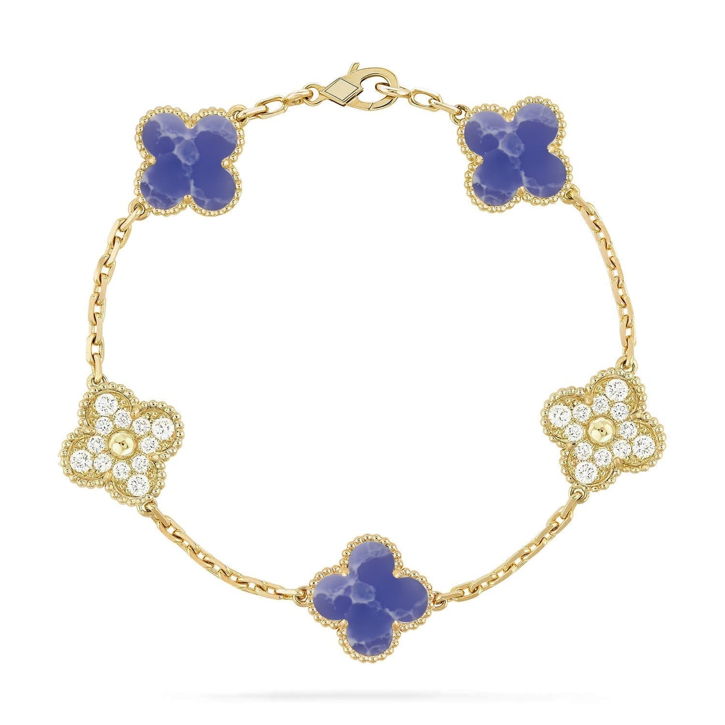 [Mysitc ]New CLOVER 5 MOTIF BLUE VEINS BRACELET COLLECTION