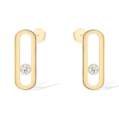 [Mystic ]MOVE UNO SMALL 1 DIAMOND EARRINGS