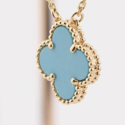 Mysitc CLOVER 15MM VINTAGE TURQUOISE NECKLACE
