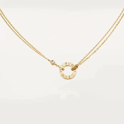 Mysitc LOVE NECKLACE 16MM 2 DIAMONDS